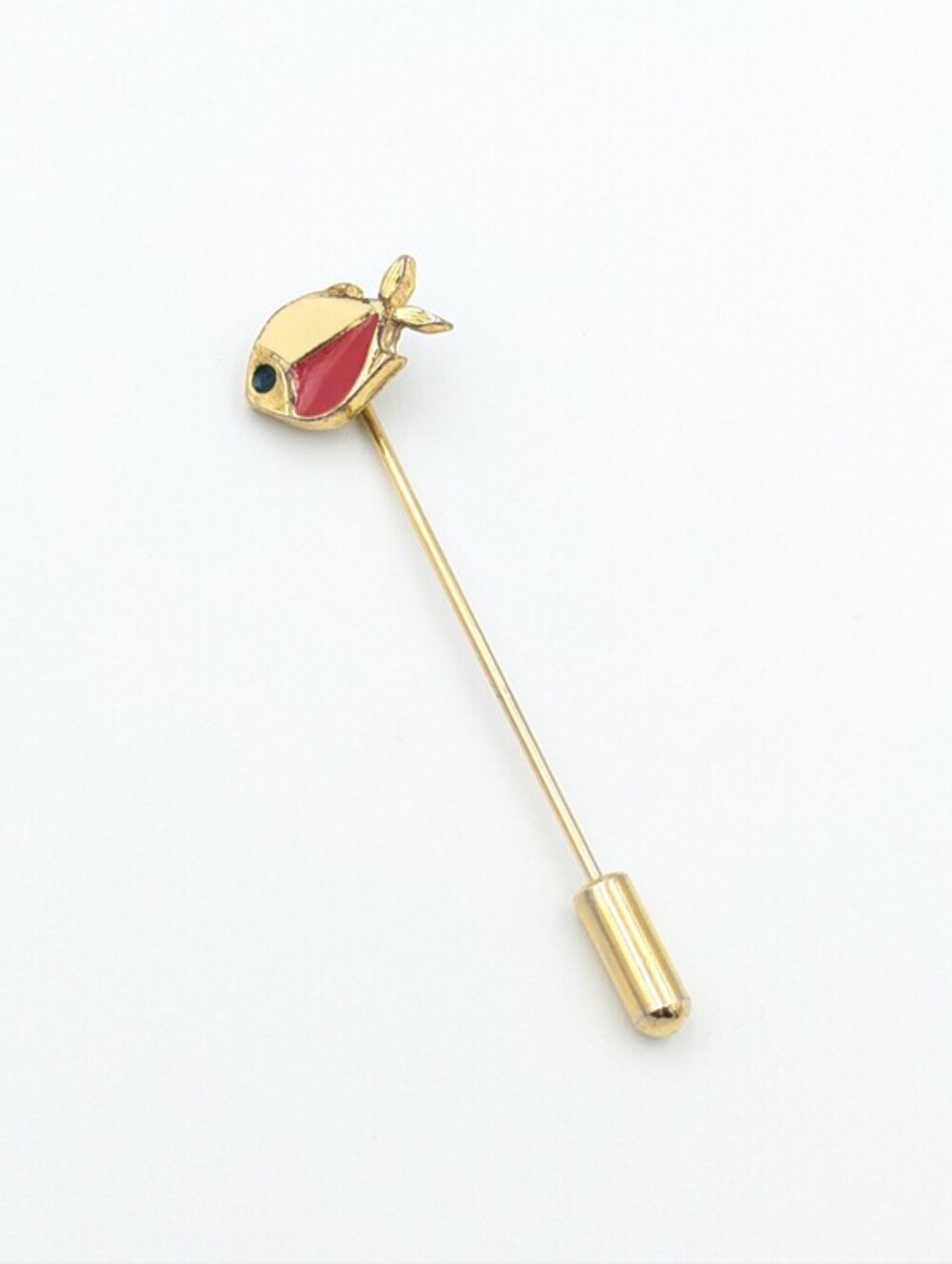 5/25$  Vintage enamel fish gold tone stick pin hat pin lapel pin